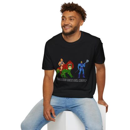 He-Man Retro Graphic Tee, Unisex Softstyle Shirt for Fans, Vintage Cartoon Apparel, Gift for Geeks, Nostalgic T-Shirt