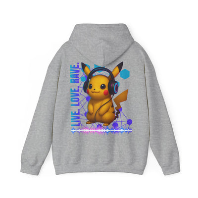 Rave Hoddie, Live Love Rave - Techno - Pokemon