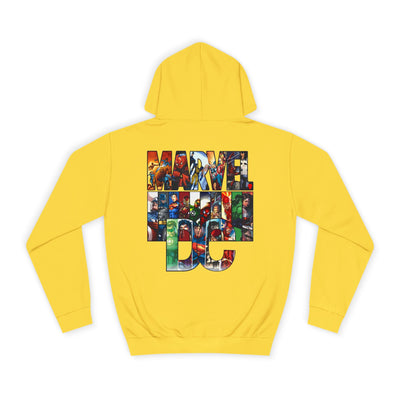 Superhero Graphic Hoodie, Unisex College Sweatshirt, Marvel DC Fans Apparel, Comic Book Lover Gift, Fun Cosplay Outfit