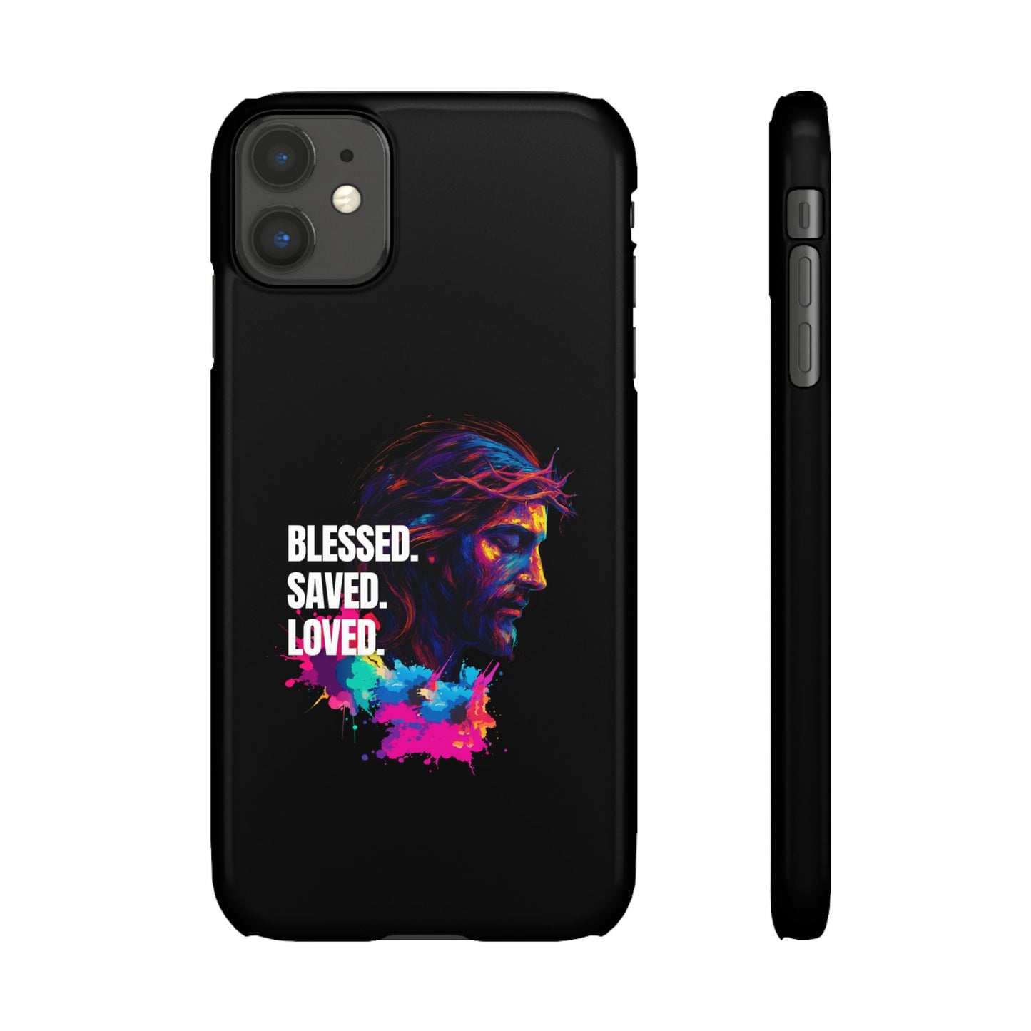 Blessed Saved Loved -  Snap Case Handyhülle - Jesus
