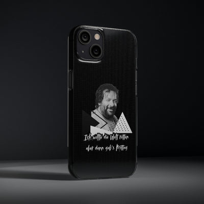 Handyhülle Unique Phone Cover, Ich wollte die Welt retten, dann gabs Mittag