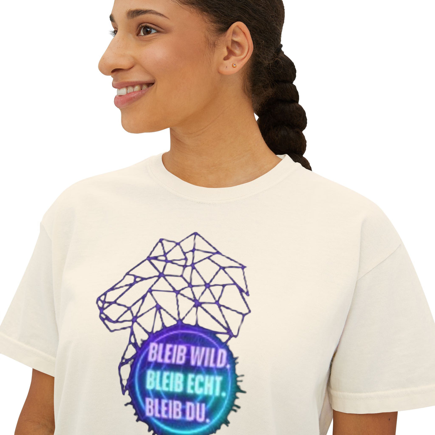 Wild Spirit Women's Boxy Tee | Motivational Graphic Top | Casual Wear, Gift for Nature Lovers, Birthday, Inspirational Tees