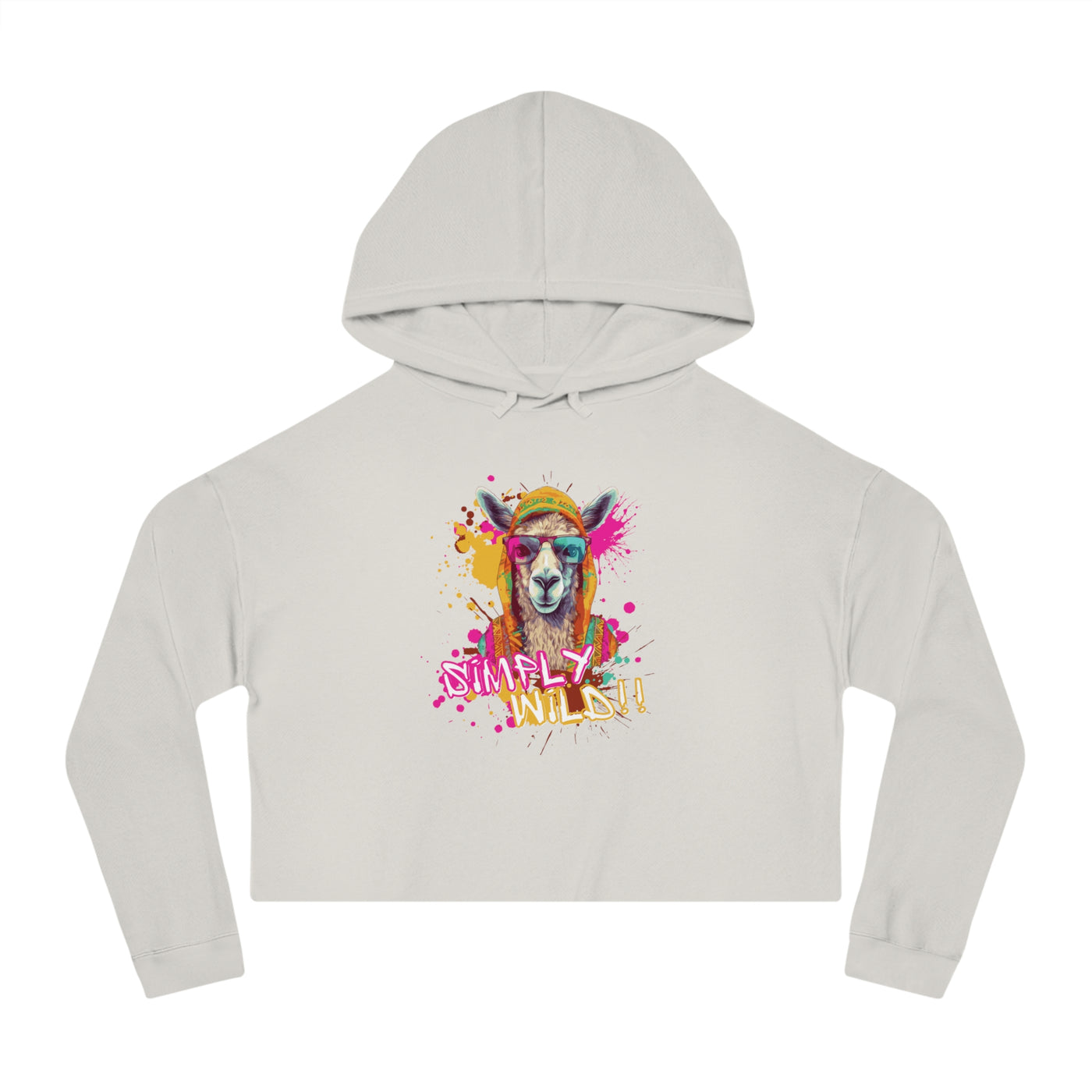 Urban Wilds Crop Hoodie - Colorful Graffiti Inspired Design