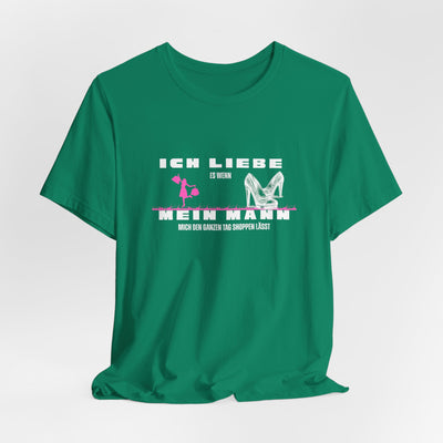 Ich liebe mein Mann "Shopping" Unisex Jersey Short Sleeve Tee