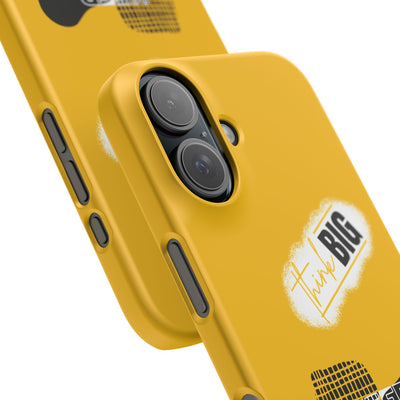 Handyhülle gelbe - Yellow Snap Case - 'Think BIG' for Motivated Individuals