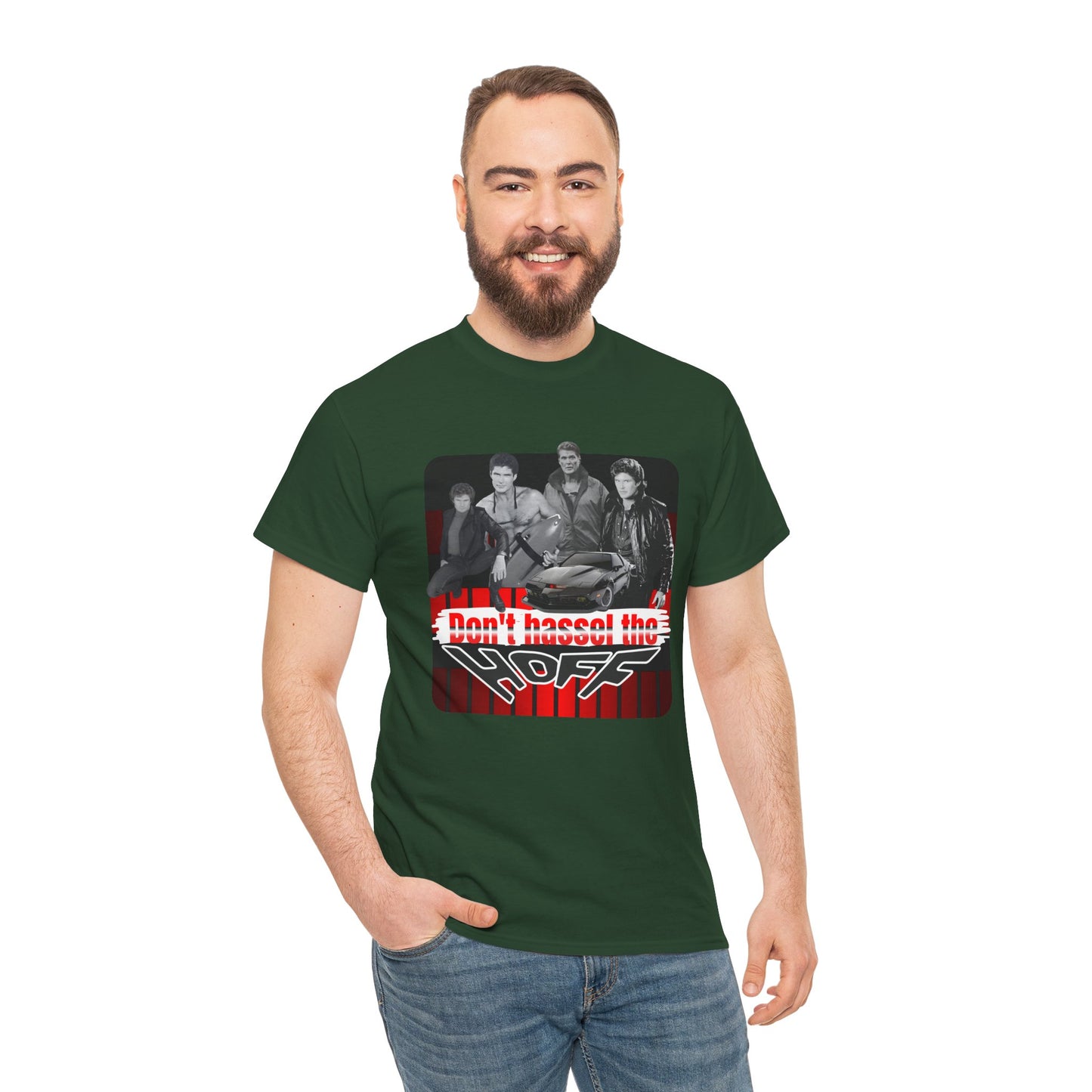 Don't Hassel the Hoff Unisex Heavy Cotton Tee | Retro Humor Shirt for Fans