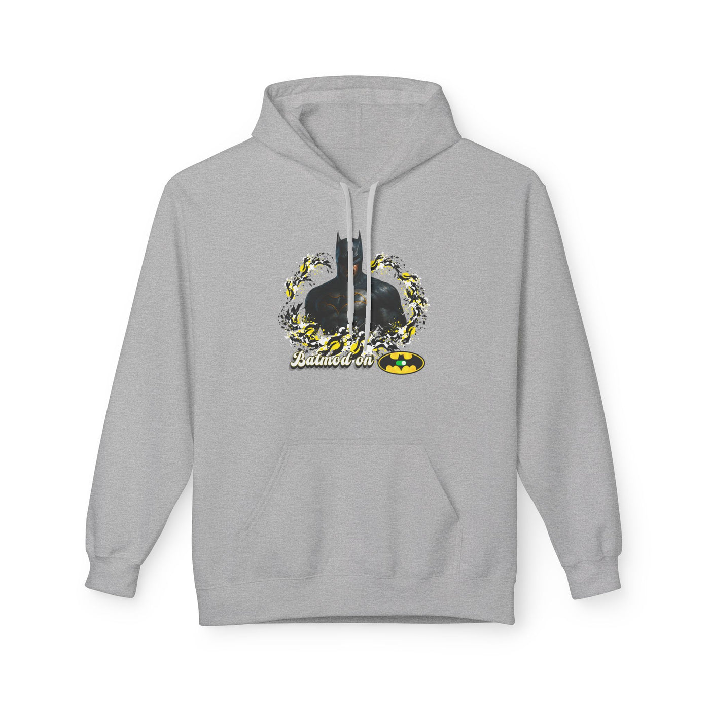 Batman-Inspired Unisex Fleece Hoodie, "Batmod on"