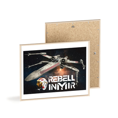 Star Wars X-Wing Fighter Poster with Wooden Frame - Rebel Inyir Decor