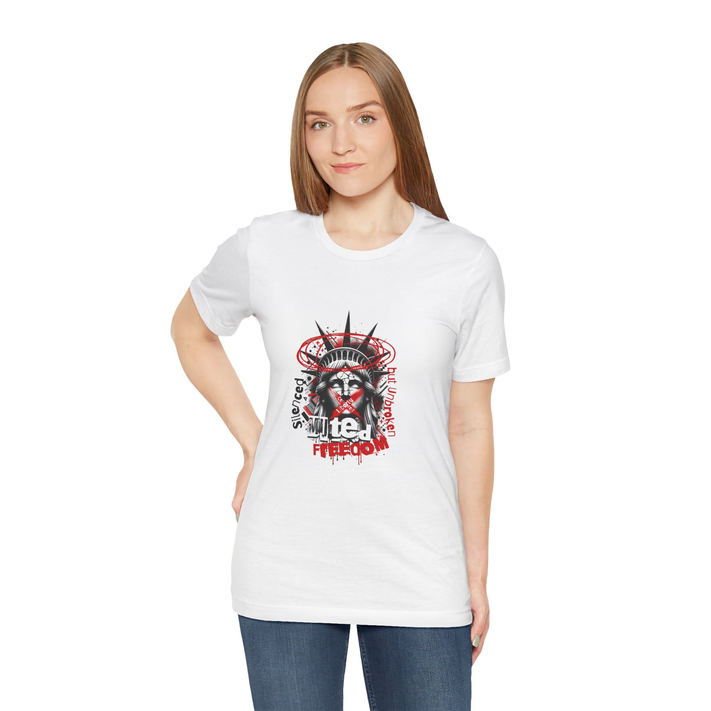 Freedom-Themed Unisex T-Shirt, Statue of Liberty - Freiheitsstatue