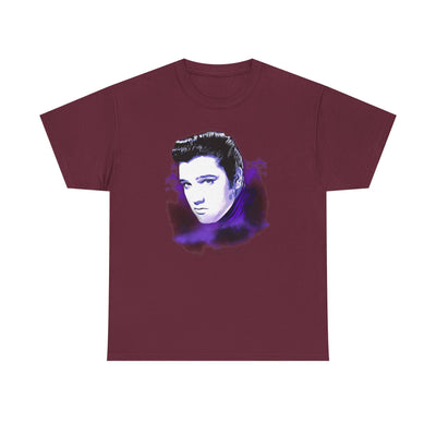 Elvis Portrait Unisex Heavy Cotton Tee - Retro Music Fan Gift