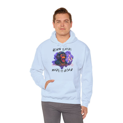 Born to Vibe Unisex Heavy Blend™ Hooded Sweatshirt - Made to Roar Monkey - Monkey 