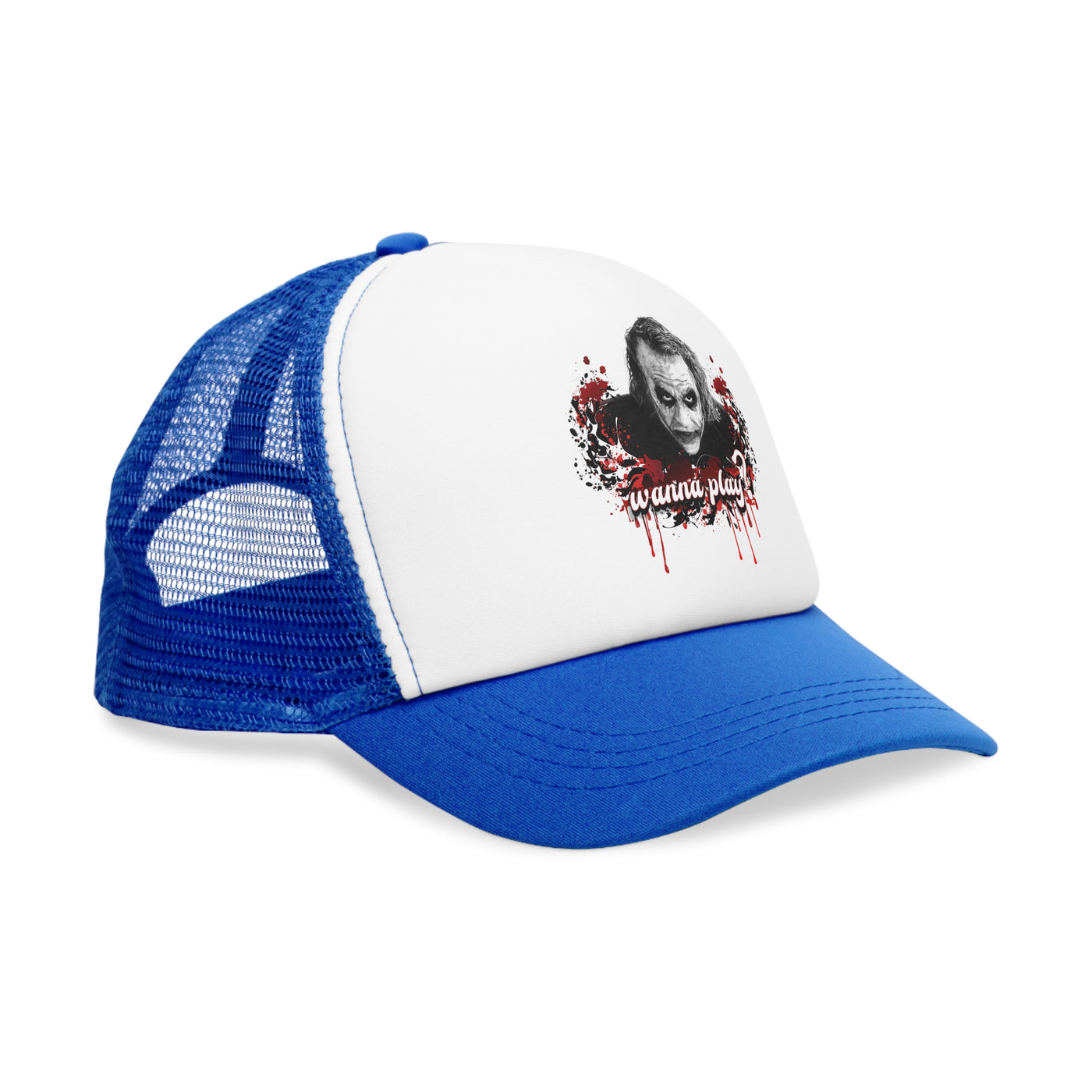 Spooky Mesh Cap with 'Wanna Play?'