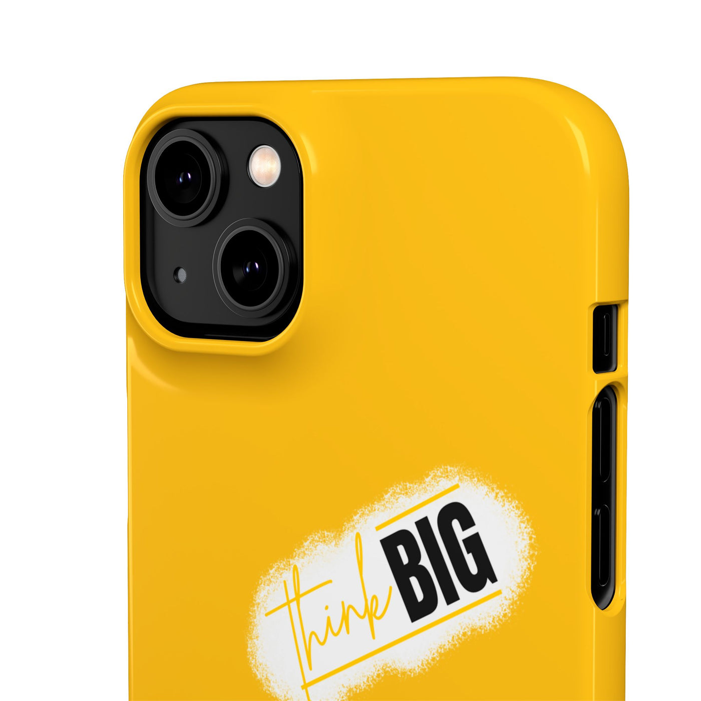 Handyhülle gelbe - Yellow Snap Case - 'Think BIG' for Motivated Individuals