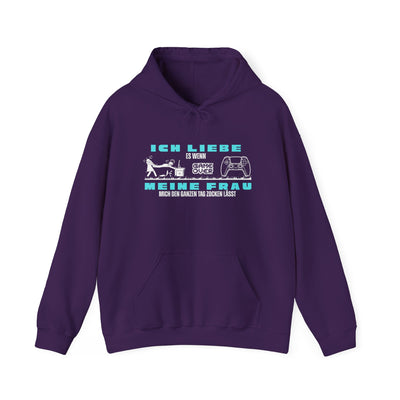 Gaming Love Unisex Hooded Sweatshirt - "Ich Liebe Es Wenn Meine Frau"