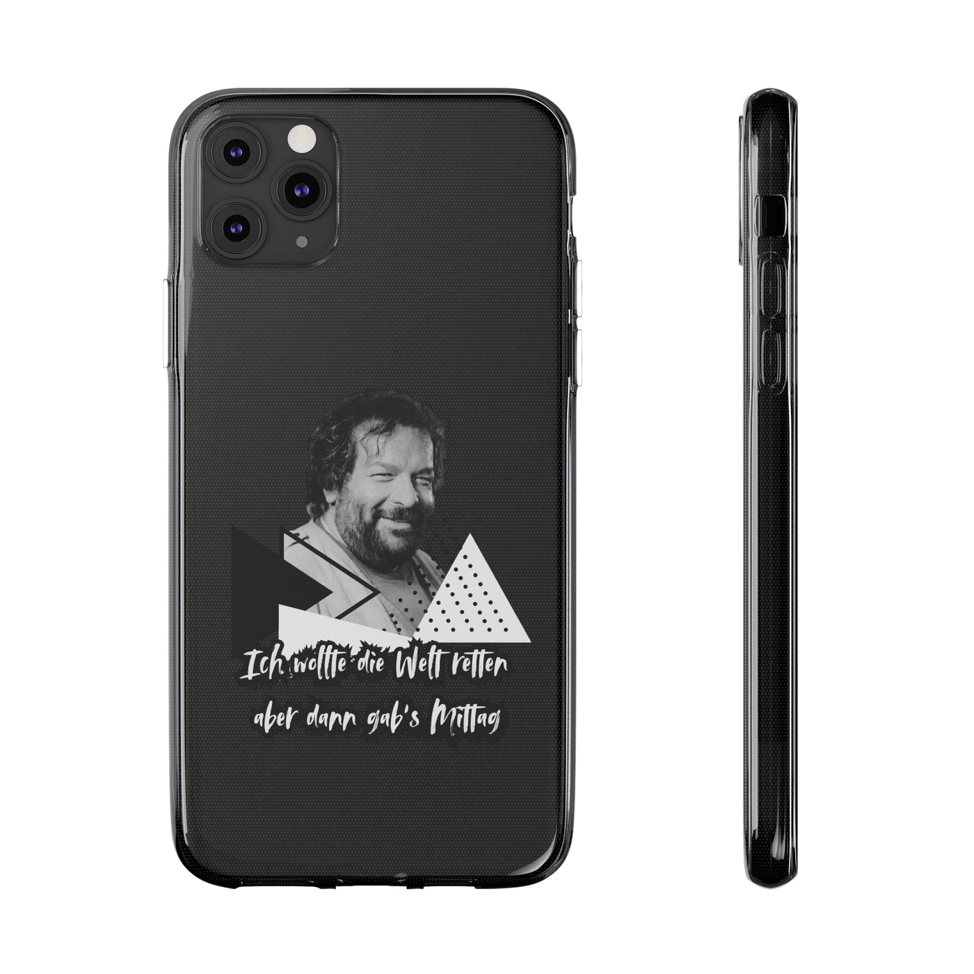 Handyhülle Unique Phone Cover, Ich wollte die Welt retten, dann gabs Mittag
