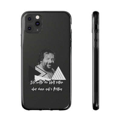 Handyhülle Unique Phone Cover, Ich wollte die Welt retten, dann gabs Mittag