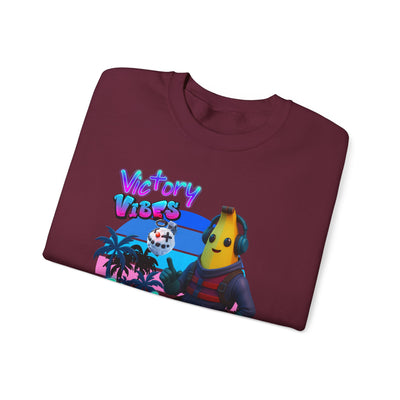 Victory Fortnite Vibes Banana Crewneck Sweatshirt - Unisex Heavy Blend