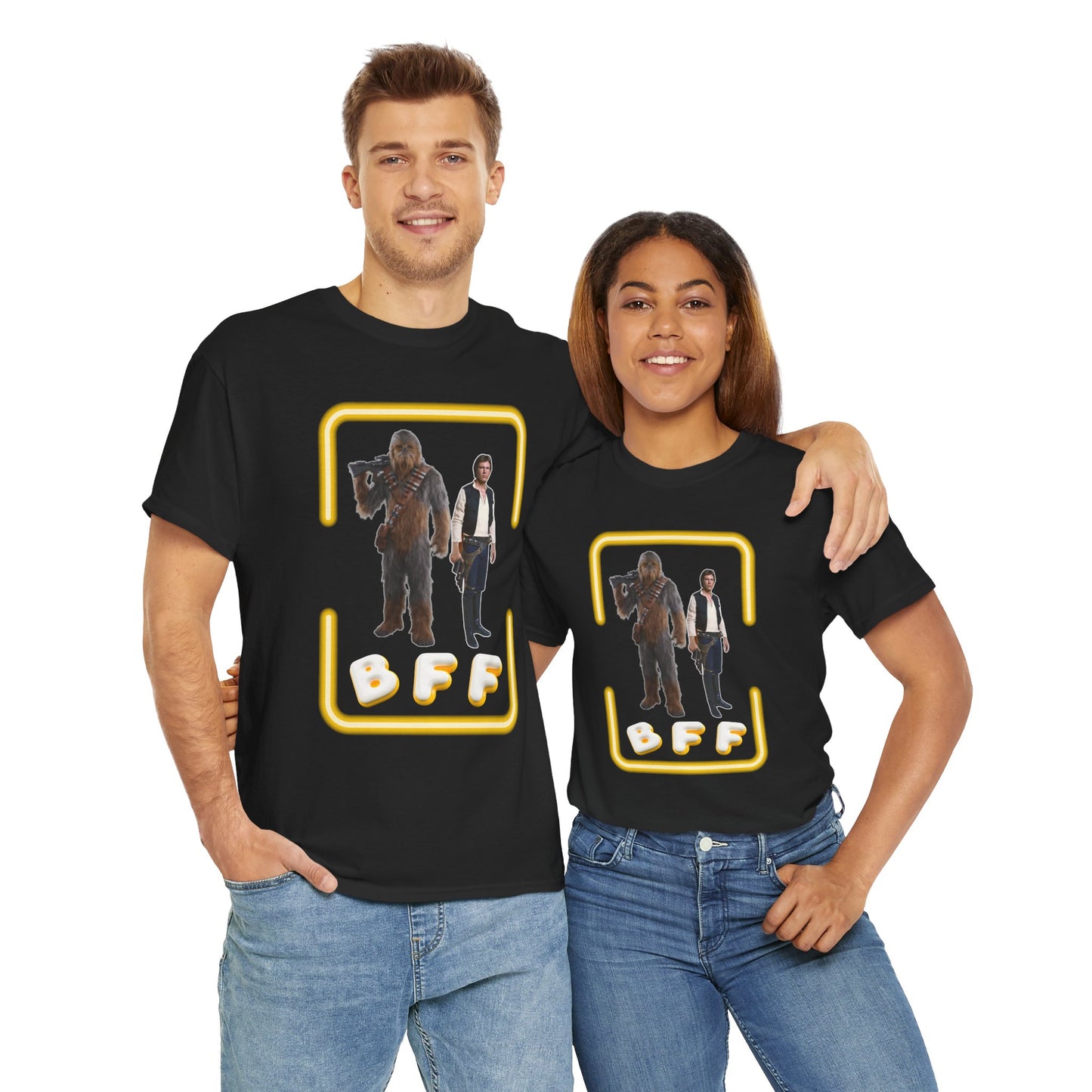 BFF Chewbacca & Han Solo Unisex Heavy Cotton Shirt