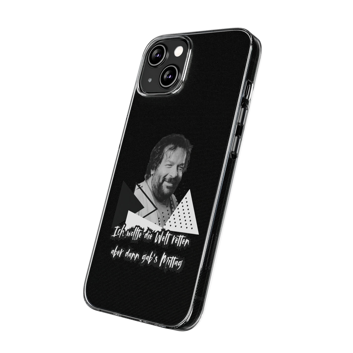 Handyhülle Unique Phone Cover, Ich wollte die Welt retten, dann gabs Mittag