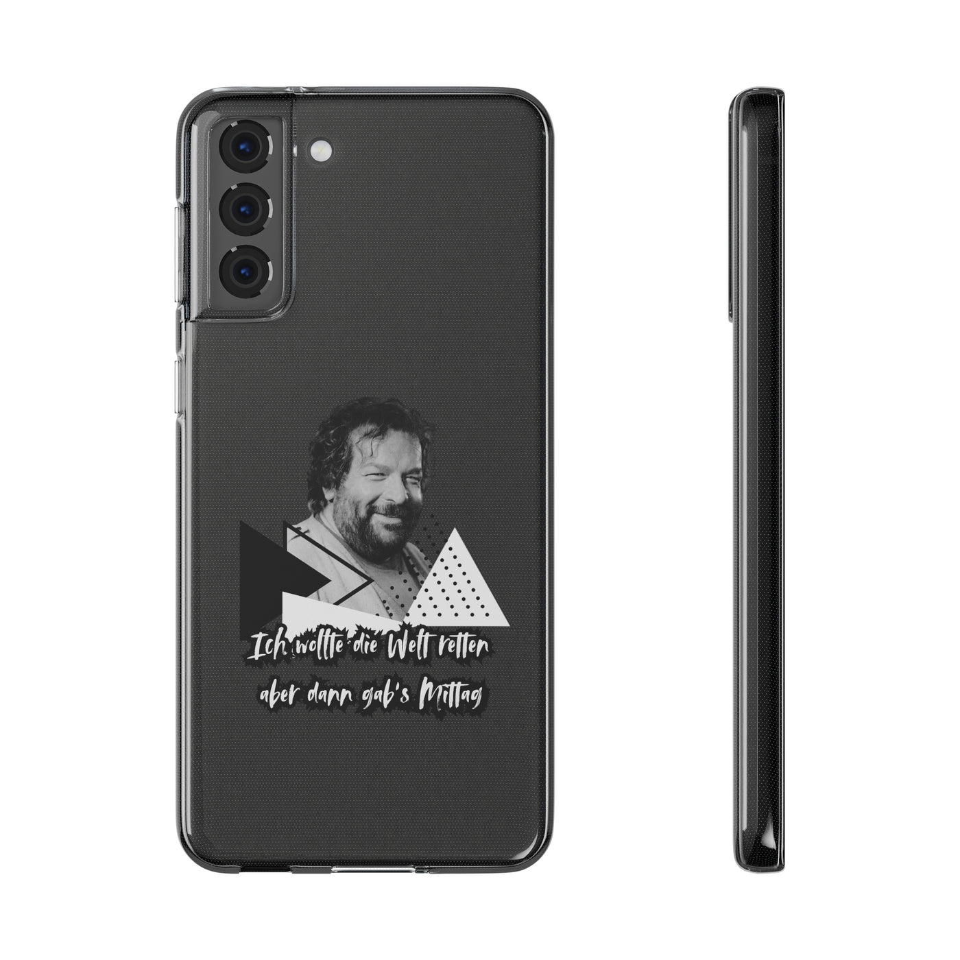 Handyhülle Unique Phone Cover, Ich wollte die Welt retten, dann gabs Mittag