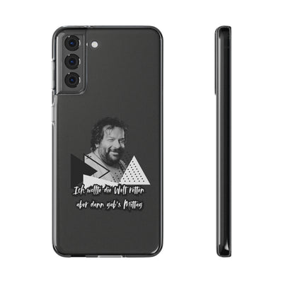 Handyhülle Unique Phone Cover, Ich wollte die Welt retten, dann gabs Mittag