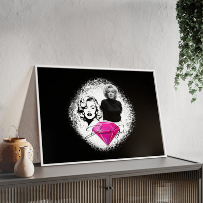 Vintage Marilyn Monroe Poster with Wooden Frame