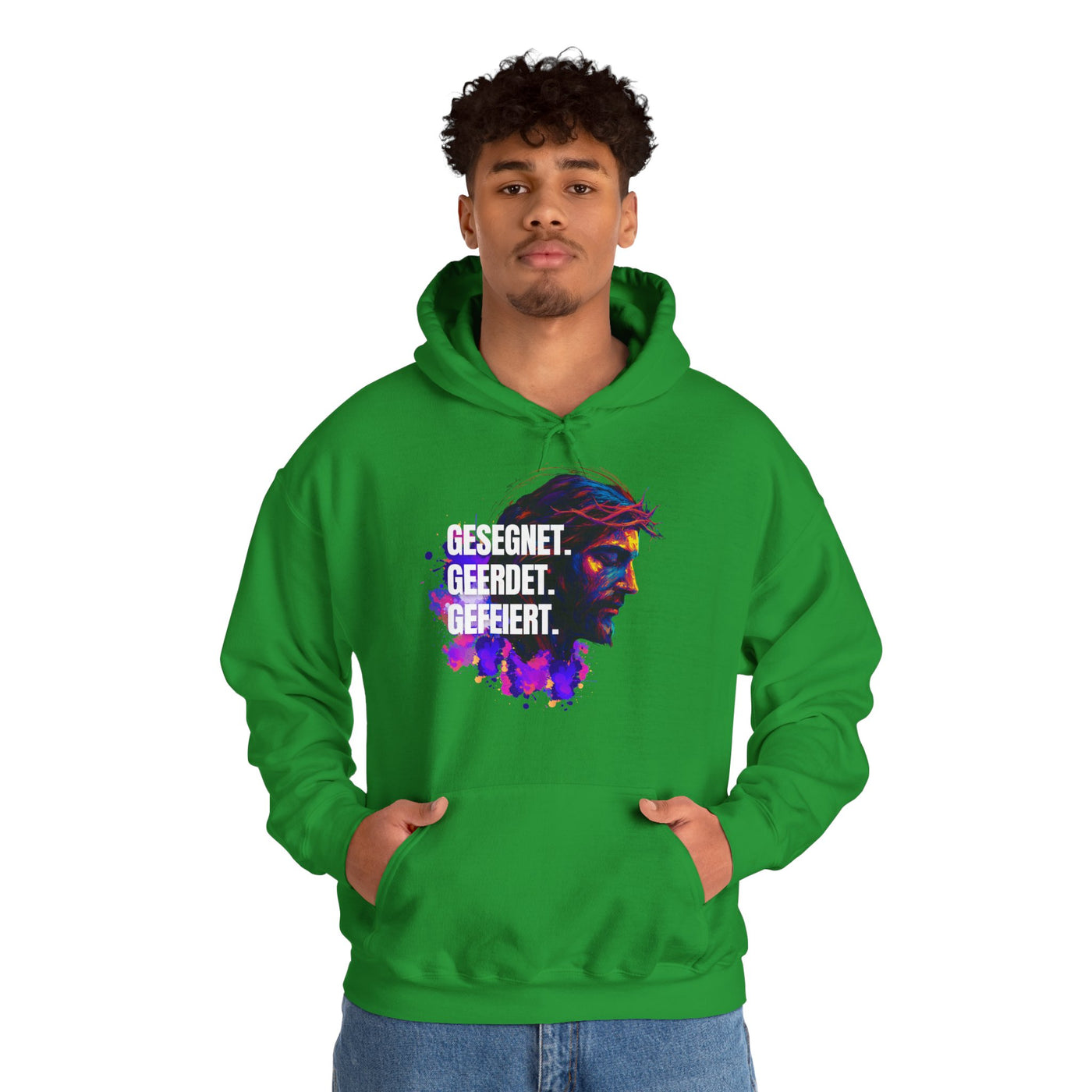 Jesus Colorful - with saying Blessed- Grounded - Celebrated