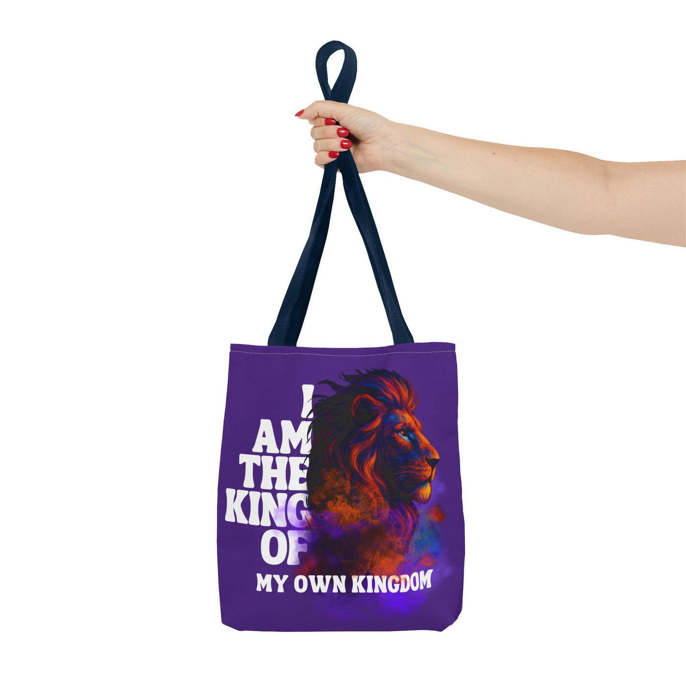 Regal Lion Tote Bag - I Am the King of My Own Kingdom, Canvas Bag,