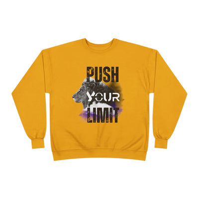 Motivational Lion Sweatshirt - Push Your Limit - Unisex EcoSmart