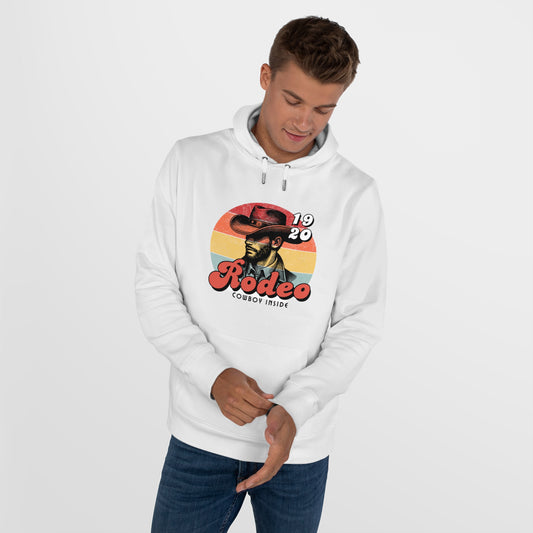Retro Rodeo King Sweatshirt, Cowboy Hoodie, Western Apparel, Gift for Ranchers, Rodeo Fans, Cozy Hoodie for Men