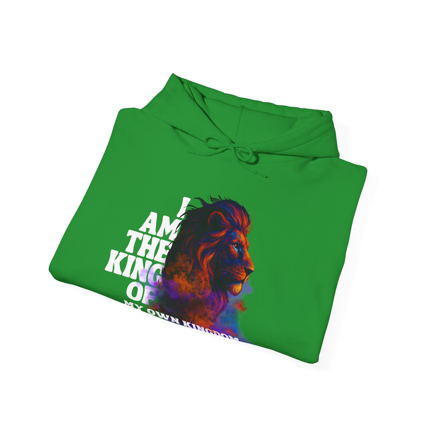Inspirational Lion Hoodie "i am the king of my kingdom"