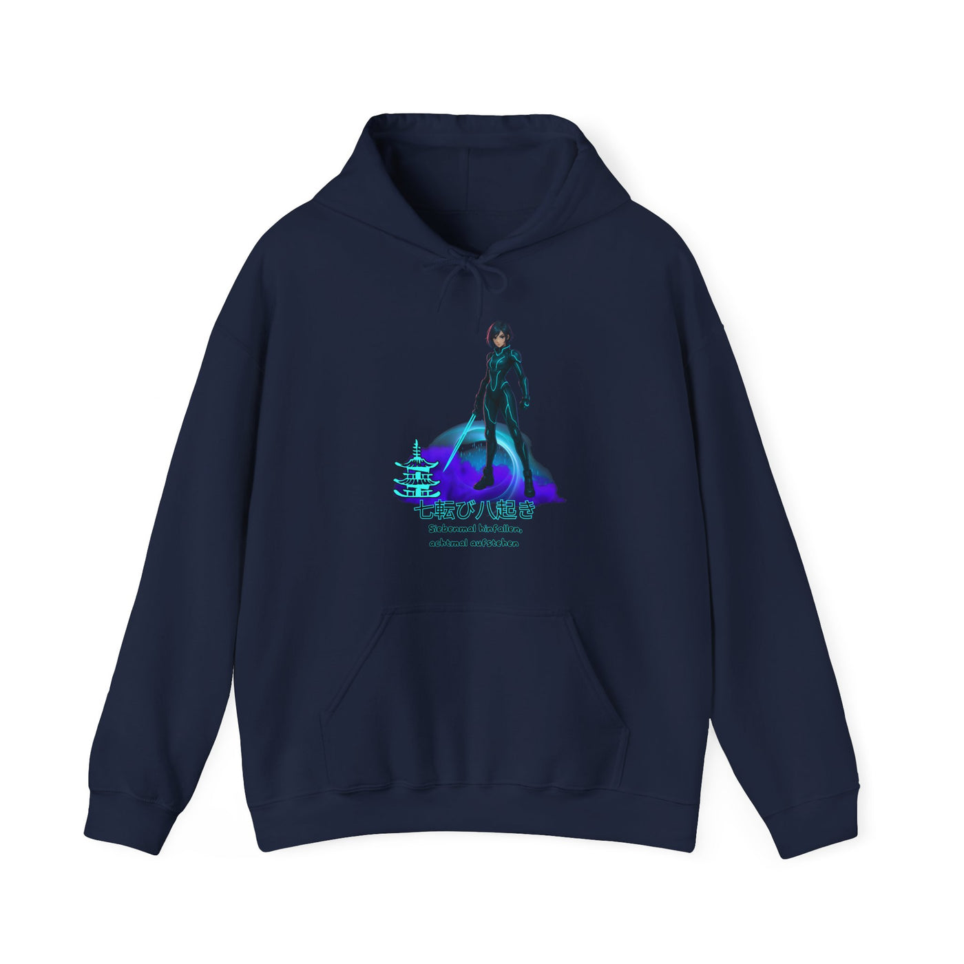 Hoodie  Anime "siebenmal hinfallen - achtmal aufstehen"
