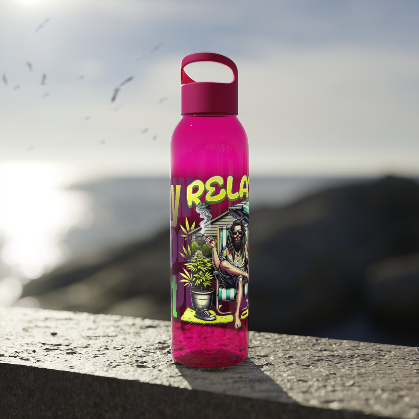 Chic Water Bottle -Wasserflasche  Why not just relax