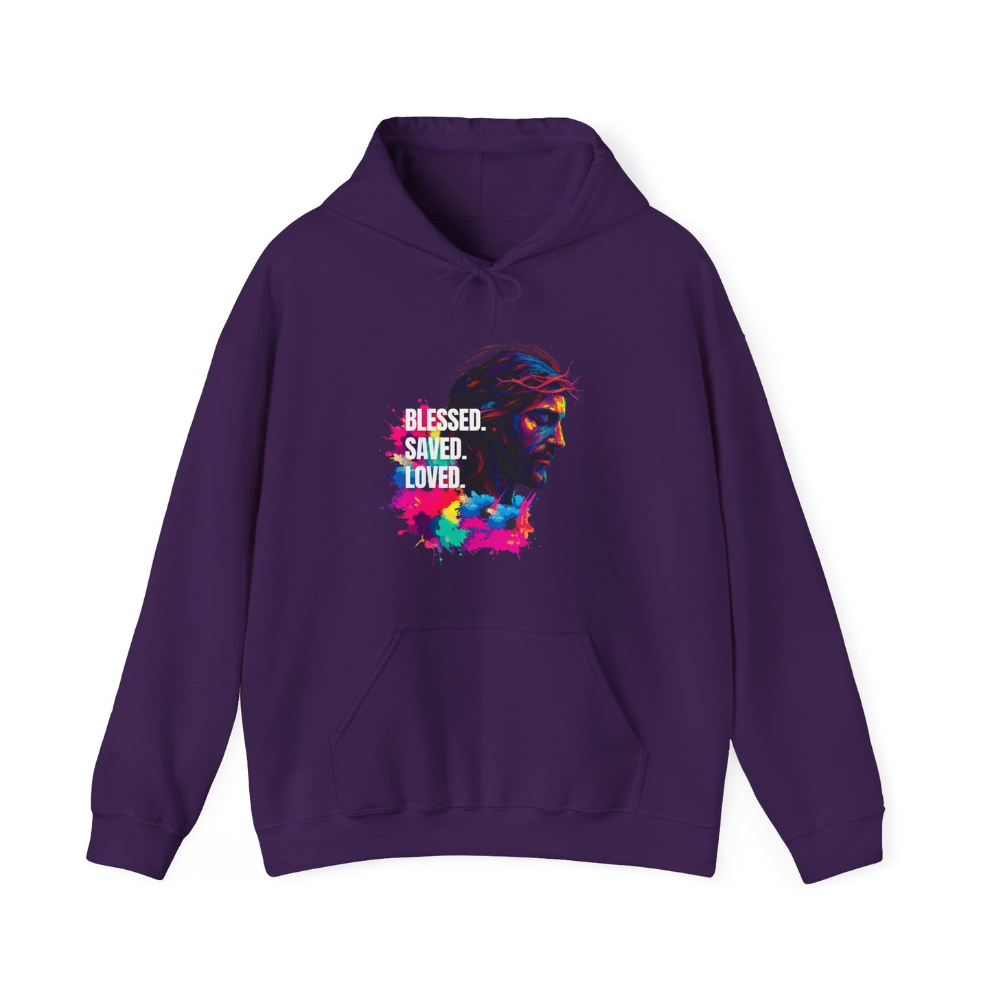 Jesus colorful - Blessed- saved- loved