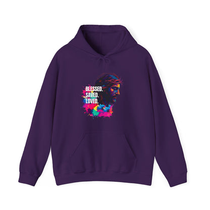 Jesus colorful - Blessed- saved- loved