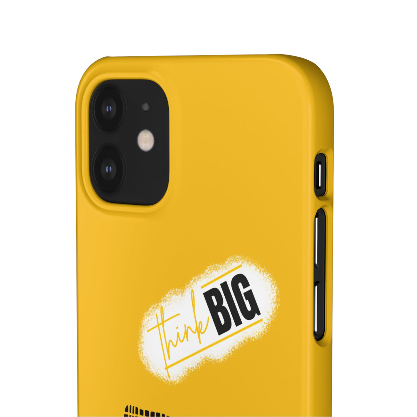 Handyhülle gelbe - Yellow Snap Case - 'Think BIG' for Motivated Individuals