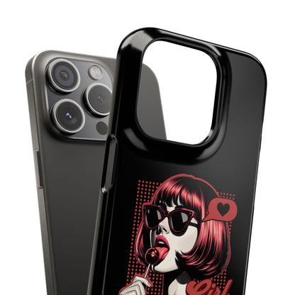 Retro Girl Snap Case Handyhülle