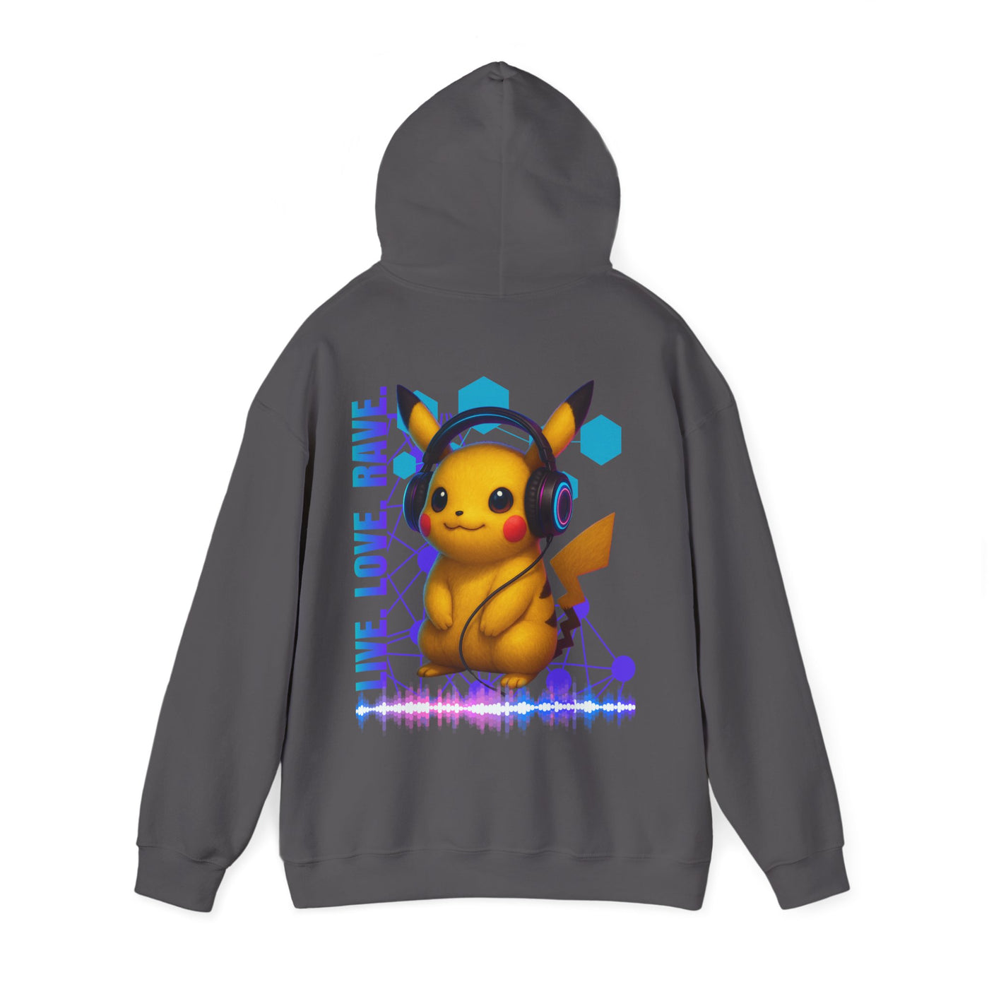 Rave Hoddie, Live Love Rave - Techno - Pokemon
