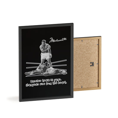 Boxing Inspired Wall Art Poster with Wooden Frame - Muhammad Ali 