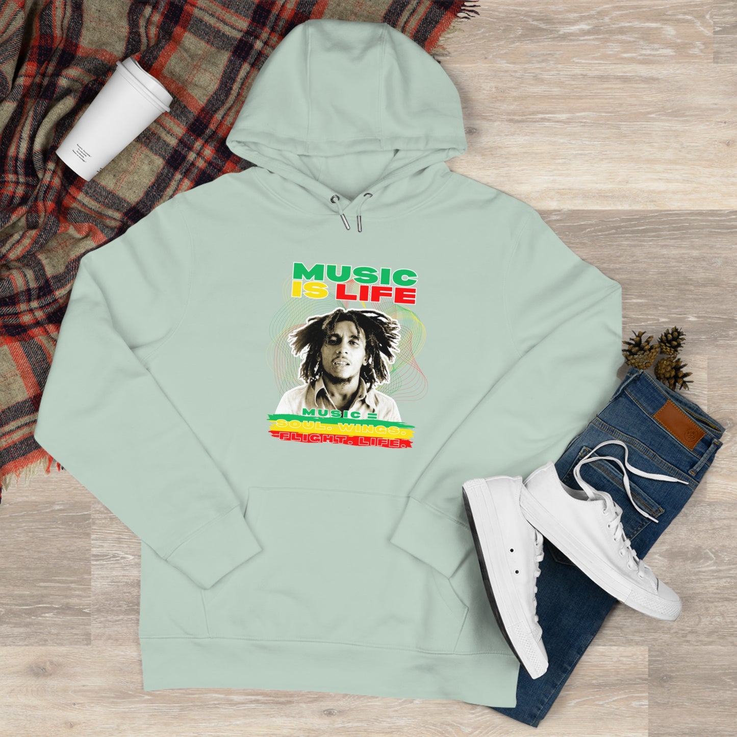 Music Is Life King Hooded Sweatshirt | Perfect for music lovers