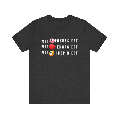 Inspirational Emoji T-Shirt Herz - Hirn - Humor - Heart - Mind - Humor
