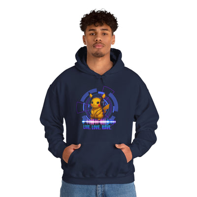 Rave Hoddie, Live Love Rave - Techno - Pokemon