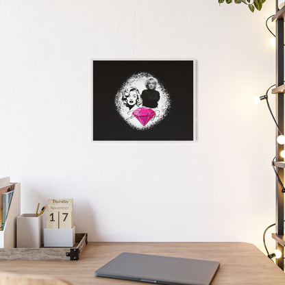 Vintage Marilyn Monroe Poster with Wooden Frame