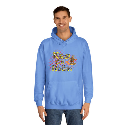 'Keep On Rollin' Design Unisex College Hoodie Flintstones Feuerstein
