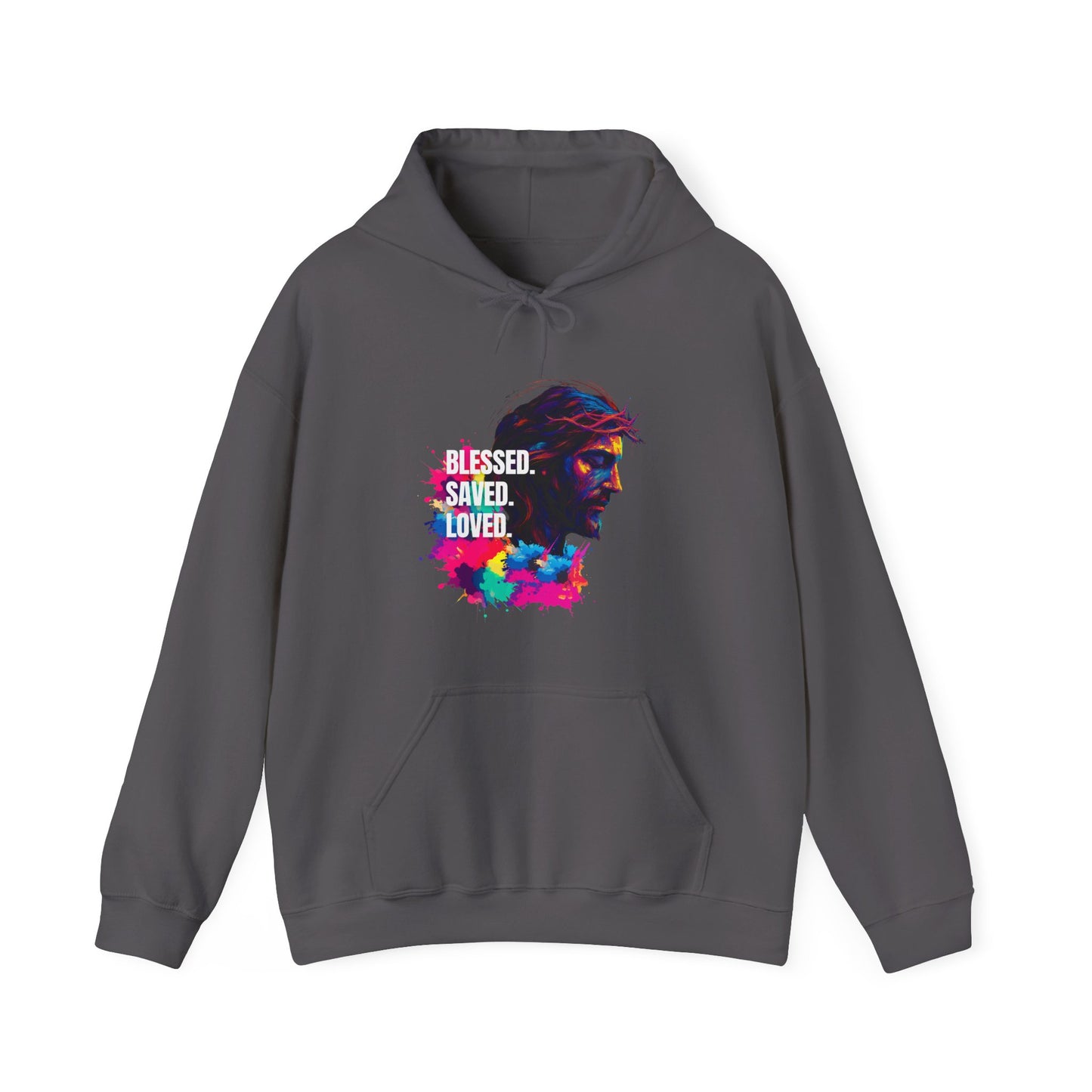 Jesus colorful - Blessed- saved- loved