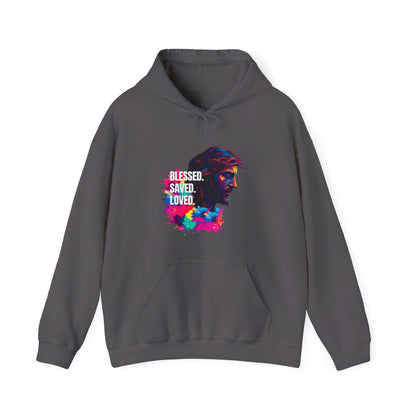 Jesus colorful - Blessed- saved- loved