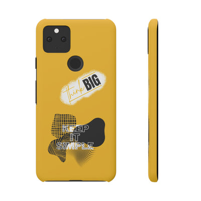 Handyhülle gelbe - Yellow Snap Case - 'Think BIG' for Motivated Individuals