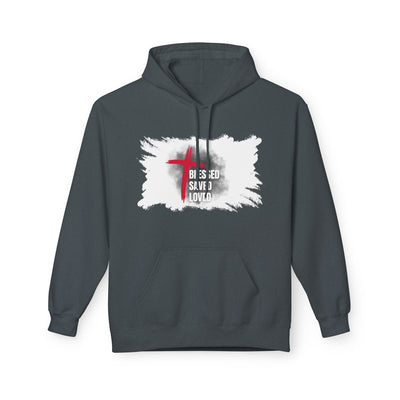 Faith-Inspired Hoodie: Blessed, Saved, Loved - Christian JESUS