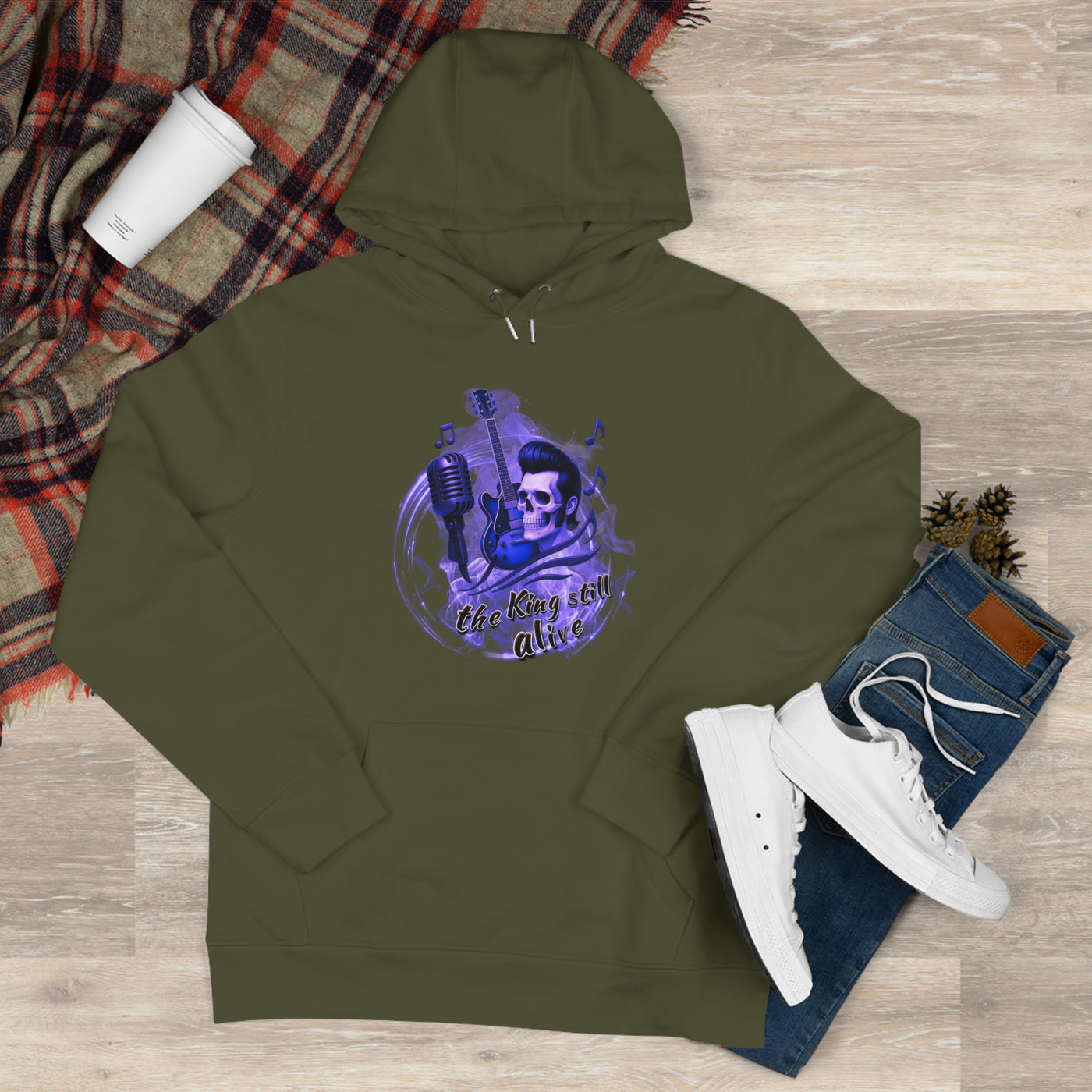 Rock 'n' Roll King Hooded Sweatshirt - 'The King Still Alive' Graphic