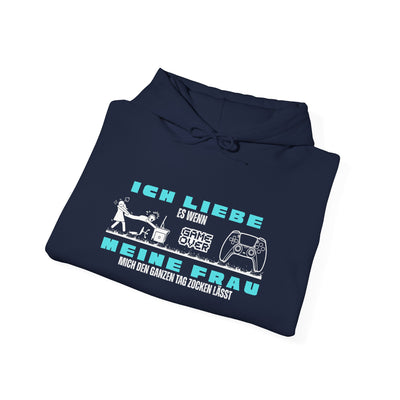Gaming Love Unisex Hooded Sweatshirt - "Ich Liebe Es Wenn Meine Frau"